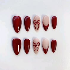 cherry red nails