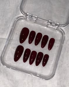 cherry red nails