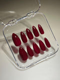 cherry red nails