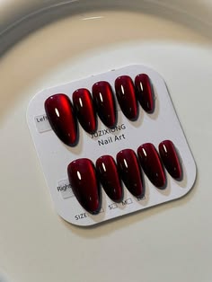 cherry red nails